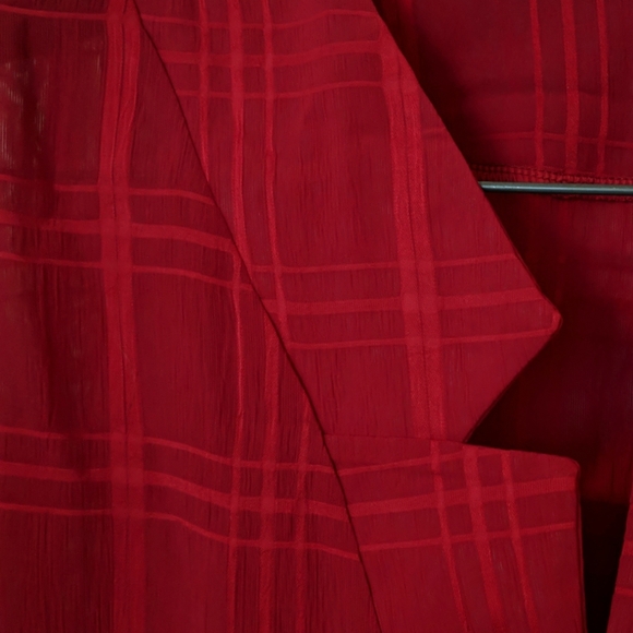 Work! Red Dressy Blouse NWOT - Picture 3 of 6